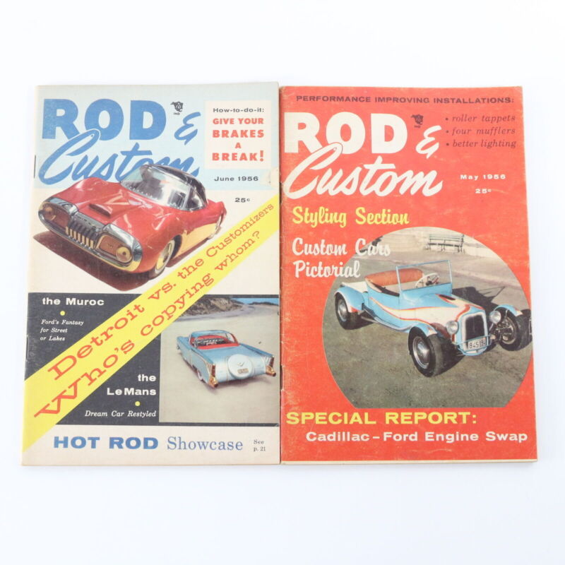 Lot Of 6 Rod & Custom Jan Feb Mar Apr May June 1956 Vintage Car Magazines