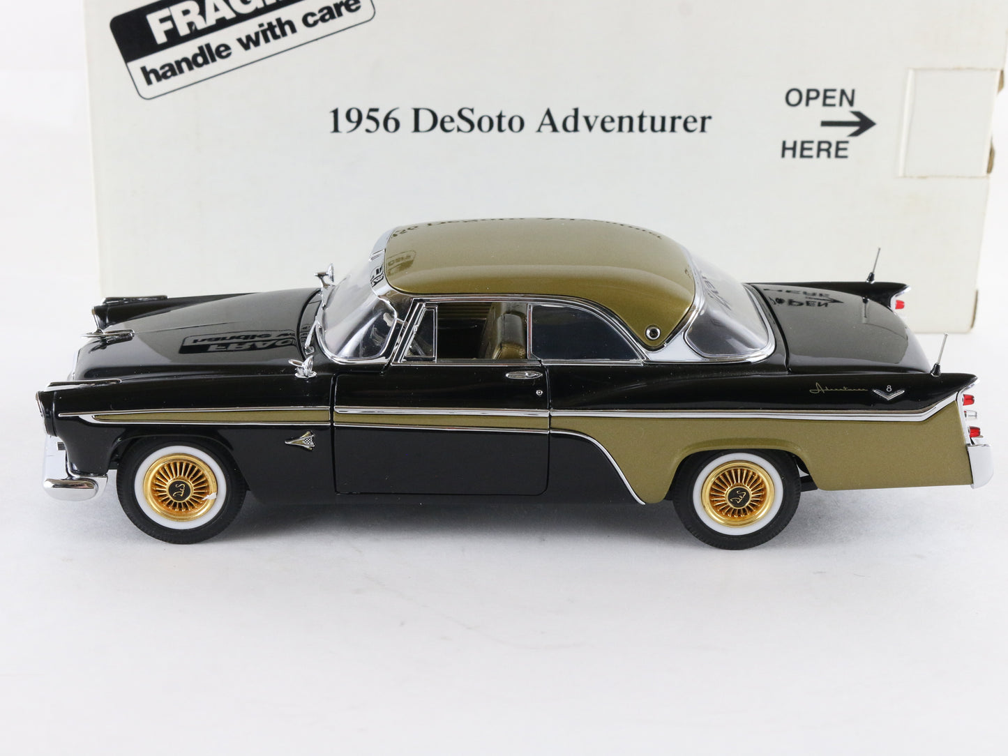 1956 Desoto Adventurer Black Gold Danbury Mint 1:24 Diecast Model Car
