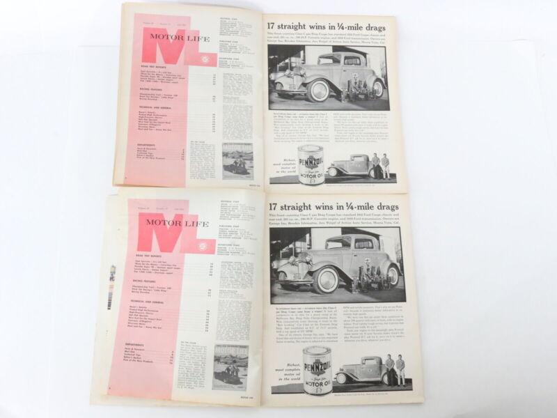 Lot Of 6 Motor Life Magazines Vintage AUTOMOBILIA June July May 1961 35c