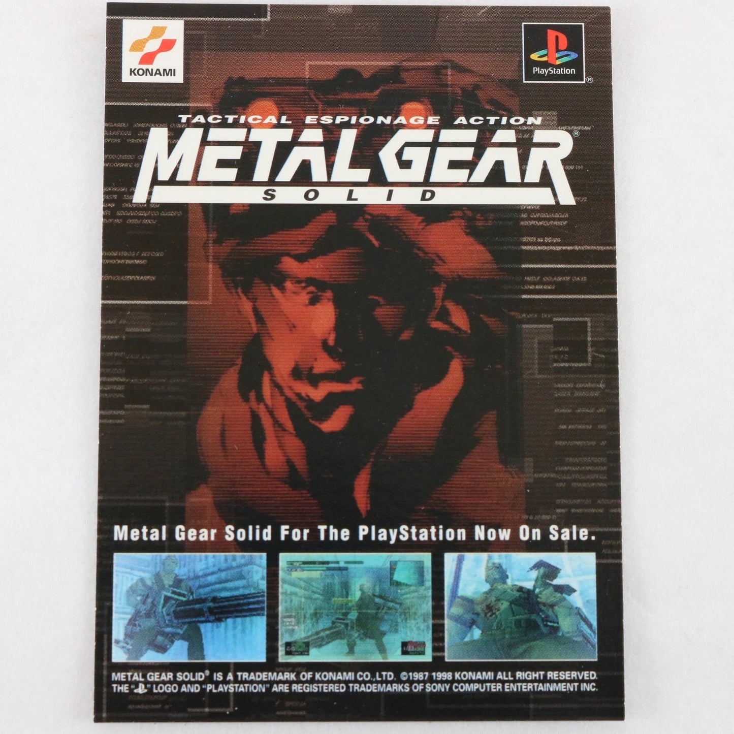 Metal Gear Solid Trading Card Vulcan Raven Checklist Konami Playstation
