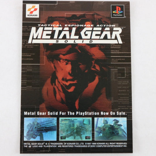 Metal Gear Solid Trading Card Vulcan Raven Checklist Konami Playstation