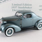 1937 Studebaker Dictator Coupe Blue Danbury Mint 1:24 Diecast Model #239/5000