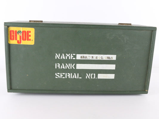  1960s Hasbro Gi Joe Wooden Green Military Footlocker Case W/ Tray