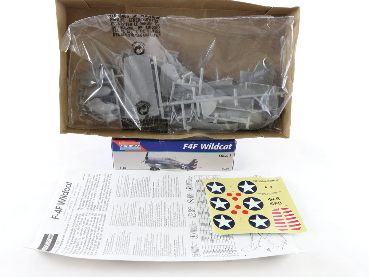 F4F Wildcat Grumman Fighter Plane Monogram 1:48 5220 Model Kit