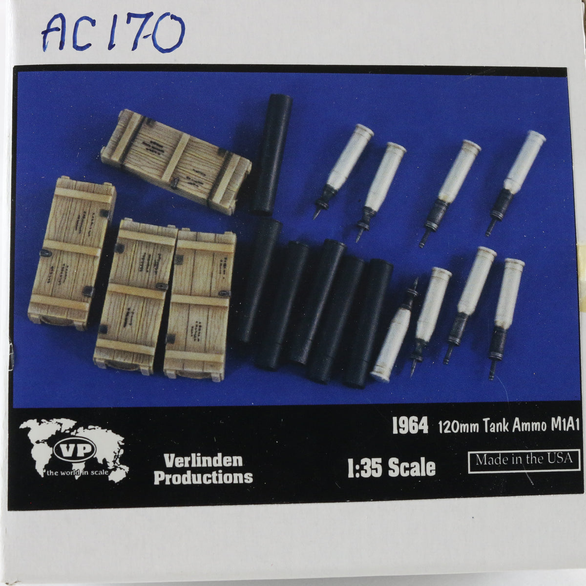 Verlinden 1:35 120mm M1a1 Tank Ammo Shells 1964 Resin Military Accessories