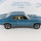 1969 Pontiac GTO Coupe Light Blue Danbury Mint 1:24 Diecast Model 680