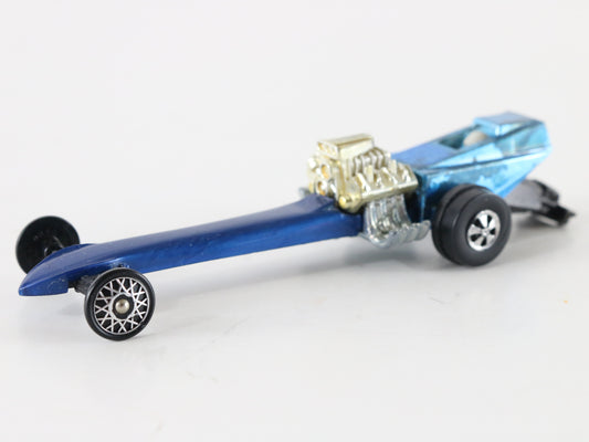 Vintage Hot Wheels Fuel Dragster Blue Metal 1:64