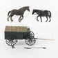 Covered Wagon W/ Horses American Civil War 1:32 Plastic Models 54mm
