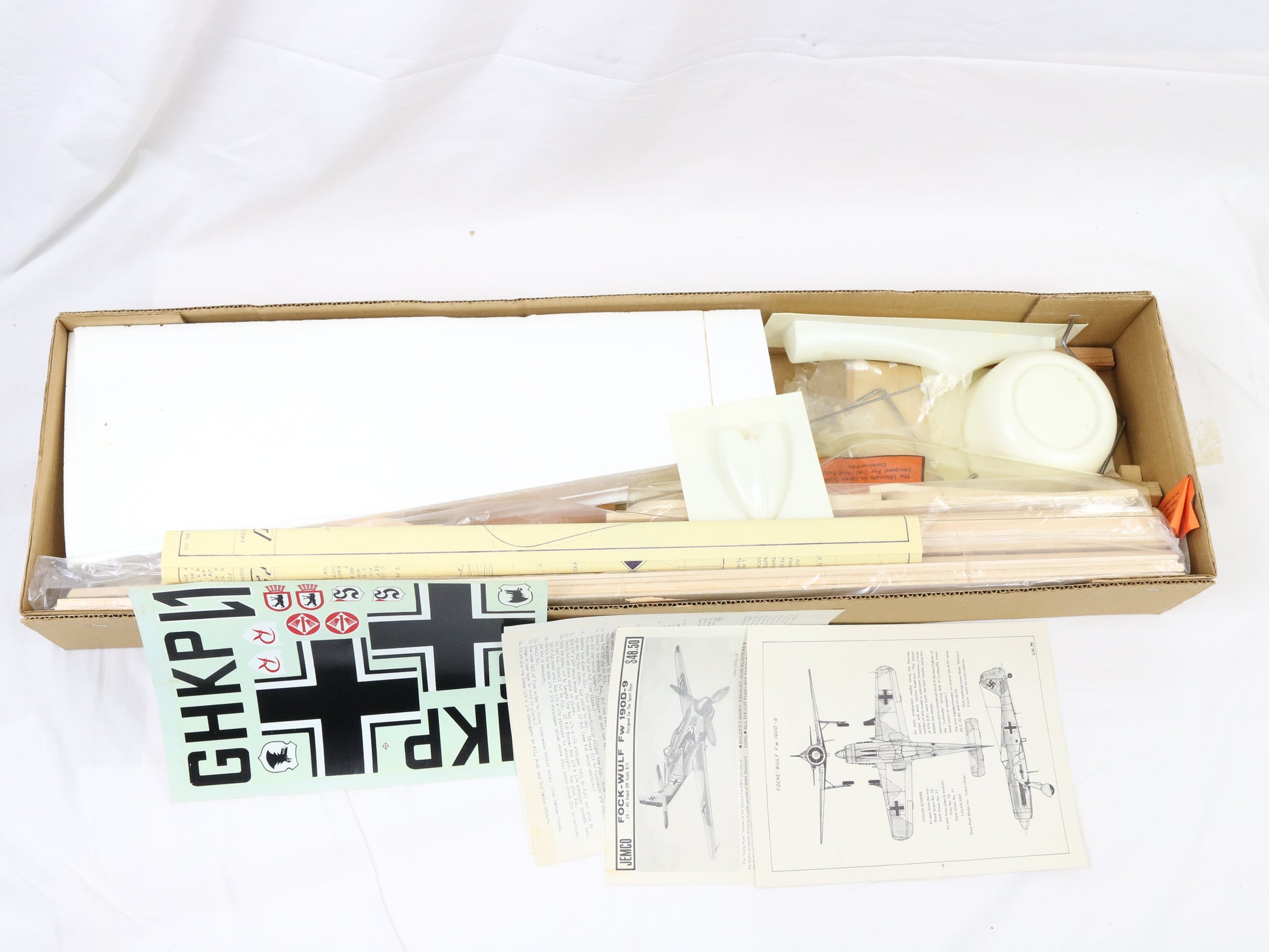 Jemco Focke Wulf FW-190d-9 50" Wingspan Wood RC Plane Kit