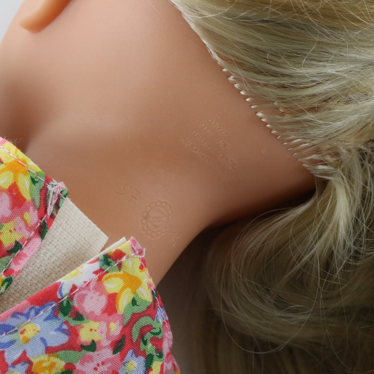 Max Zapf Creations Sleepy Eyed Large 17" Vinyl Doll W/ Flower Dress