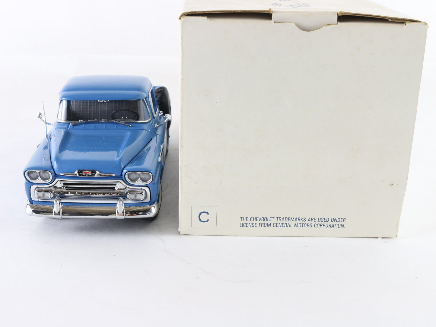 1958 Chevrolet Apache Pickup Truck Blue Danbury Mint 1:24 Diecast Model
