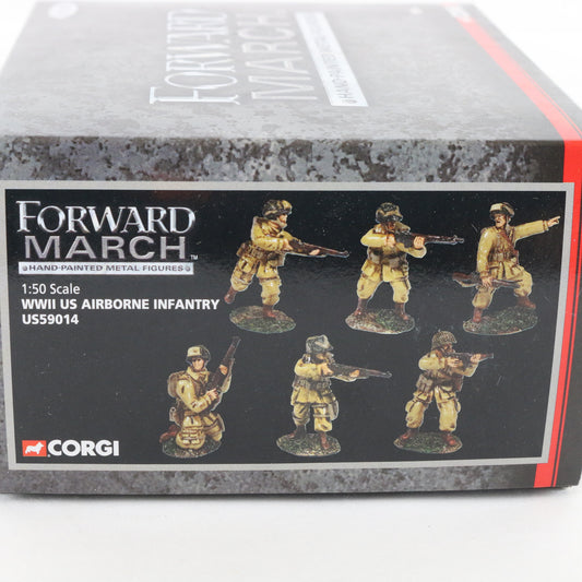 WW2 US Airborne Infantry Forward March Corgi 1:50 US59014 Metal Figures