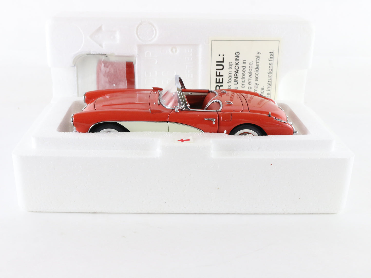1956 Chevy Corvette Venetian Red & White Limited Danbury Mint 1:24 Diecast 4753