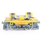Vintage Union Pacific UP Yellow Tipping Dump Tin Litho Flat Car Japan 4.25" novelty UP dumping freight car