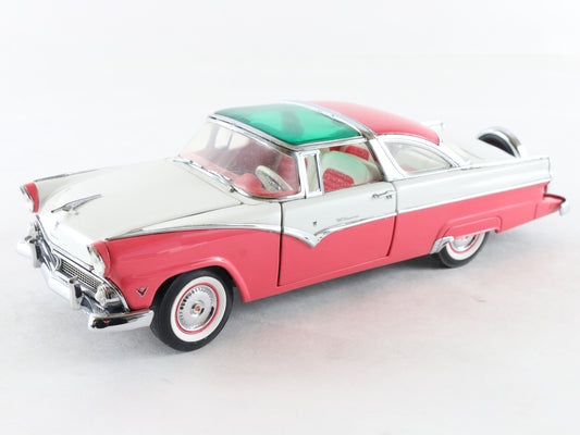 1955 Ford Crown Victoria Pink White Franklin Mint 1:24 Model 
