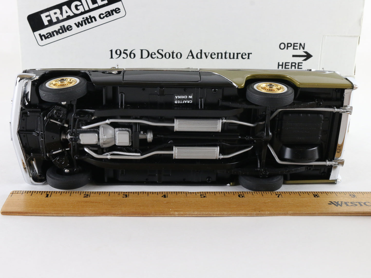 1956 Desoto Adventurer Black Gold Danbury Mint 1:24 Diecast Model Car