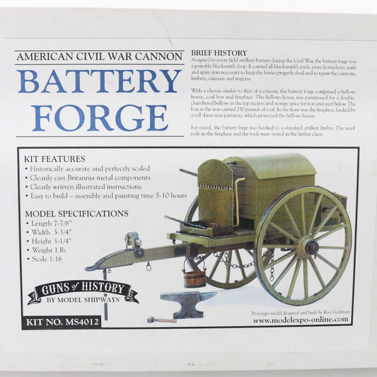 Battery Forge American Civil War Cannon Model Shipways 1:16 MS4012 Kit