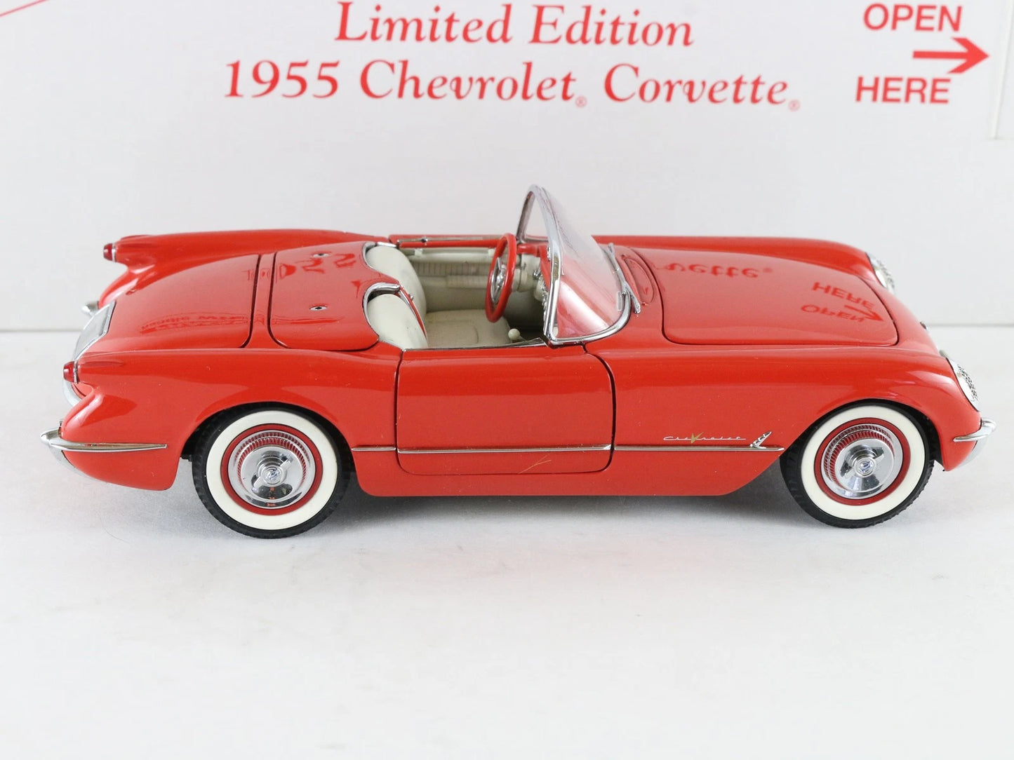 1955 Chevy Corvette Roadster Venetian Red Limited Danbury Mint 1:24 Diecast 396