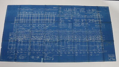 New York Central NYC dining car side frame blueprint 1929