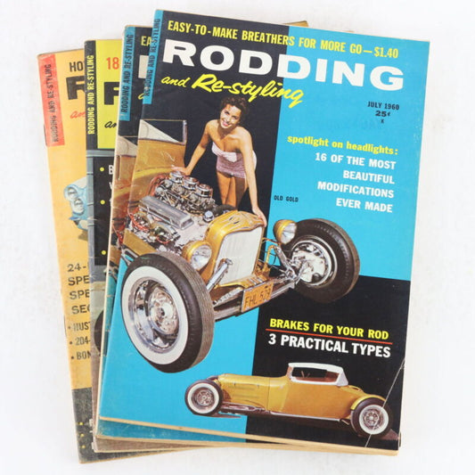 Lot Of 4 Rodding & Re-styling Aug Sep July 1960 Vintage Car Magazines