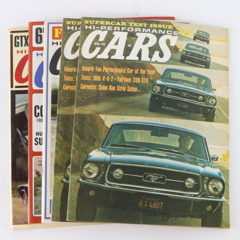 Lot Of 5 Hi-performance Cars Jan Feb Mar Apr 1967 Vintage Car Magazines