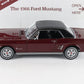 1966 Ford Mustang Maroon Danbury Mint 1:24 Diecast Model Car