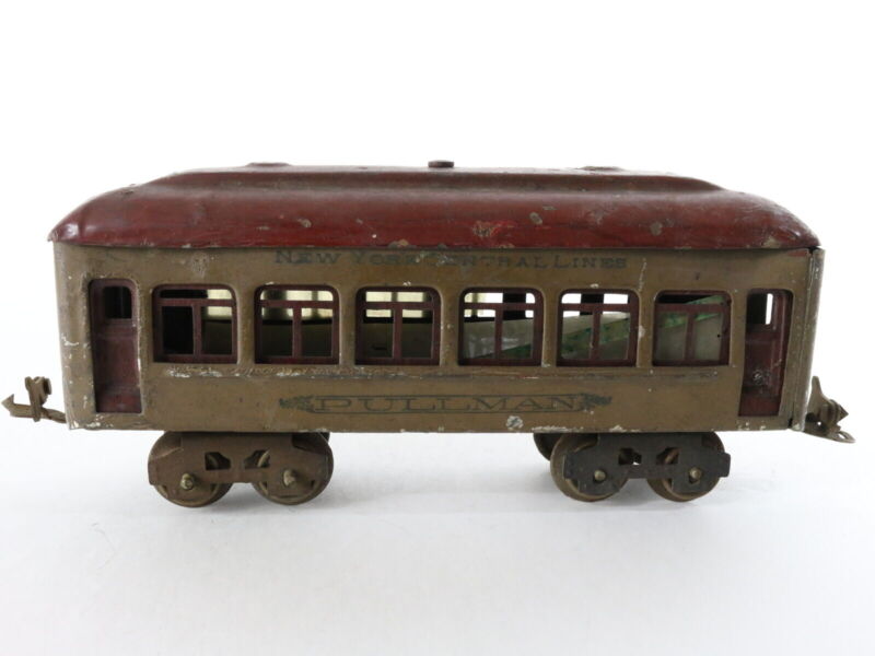 Lionel O PREWAR Olive & Red NEW YORK CENTRAL LINES Pullman Passenger Car