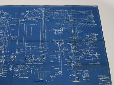 New York Central NYC End Frame & Details Dining Cars Blueprint 1929 70.5"