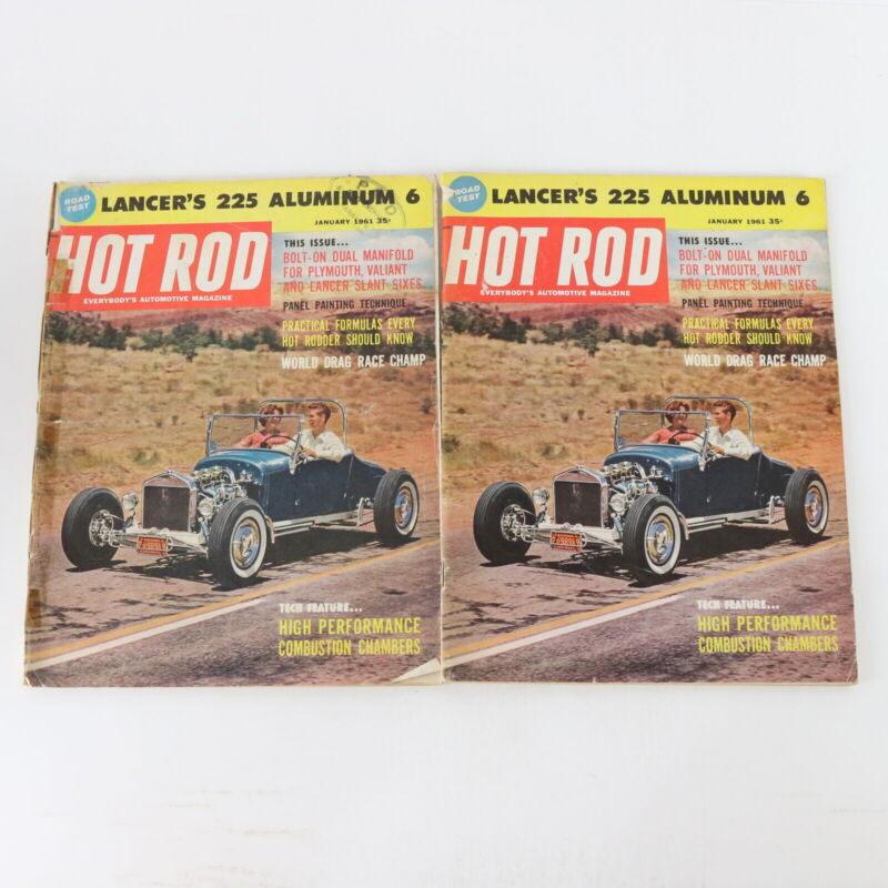 Lot Of 5 Hot Rod Jan Feb Mar 1961 Lancer Pontiac Dodge Vintage Car Magazines