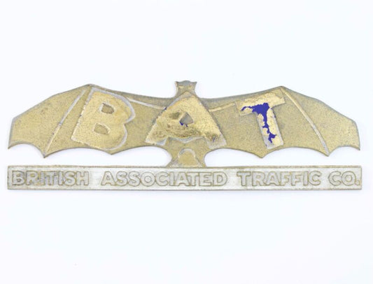 BAT British Associated Traffic Co 4��� Metal Licene Topper for Automotive