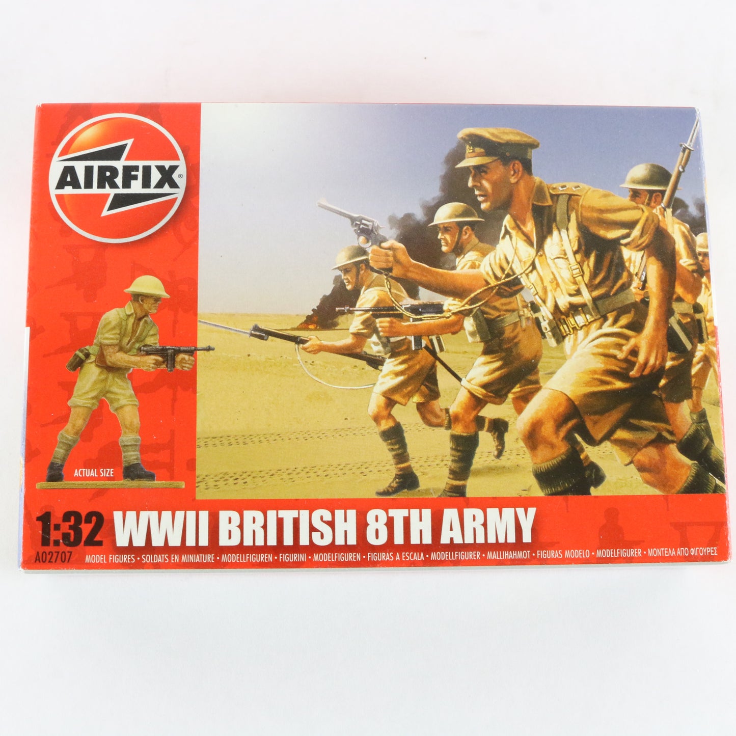 British 8th Army WWII Airfix 1:32 A02707 Plastic Model Soldier Figures