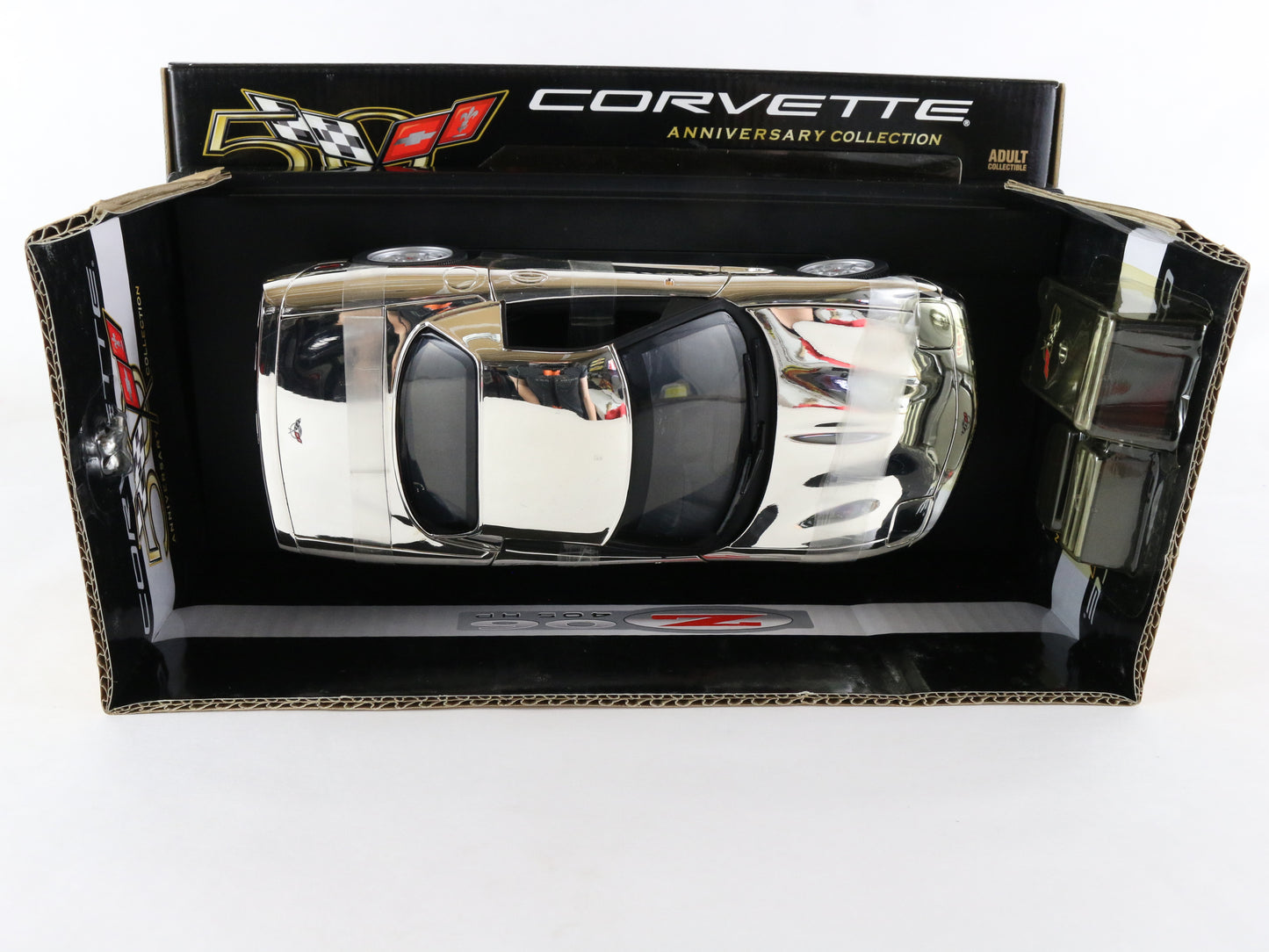 2003 Chevy Corvette Z06 Silver Chrome 50 Anniversary ERTL 1:18 1 Of 500 29404PA