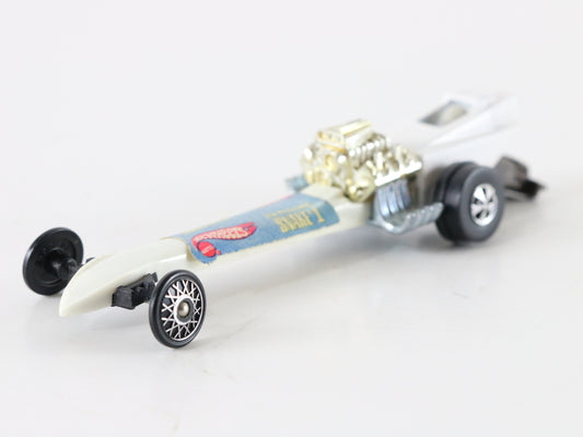 Vintage Hot Wheels Don Prudhomme Snake 1 Fuel Dragster White Mattel 1:64 5951002