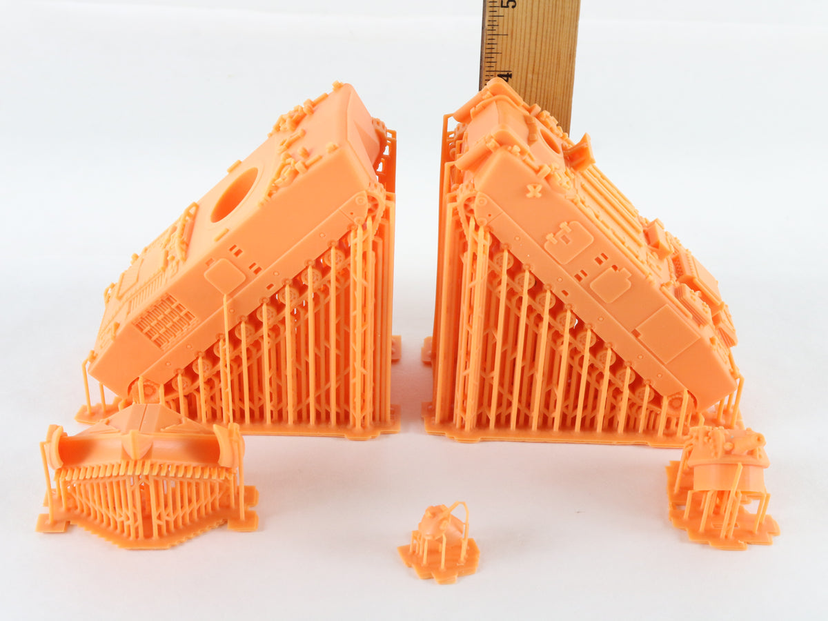 Lot Of 2 LVTE-1 Potato Digger & LVTH-6 Gun Carrier 1:72 3D Printed Kits Orange