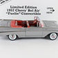 1957 Chevy Bel Air Fuelie Convertible Silver Danbury Mint 1:24 4936/5000 LIMITED