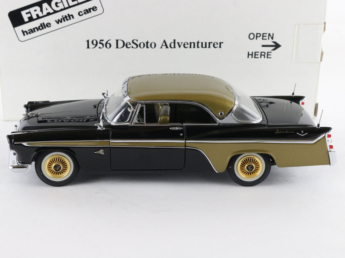 1956 Desoto Adventurer Black Gold Danbury Mint 1:24 Diecast Model