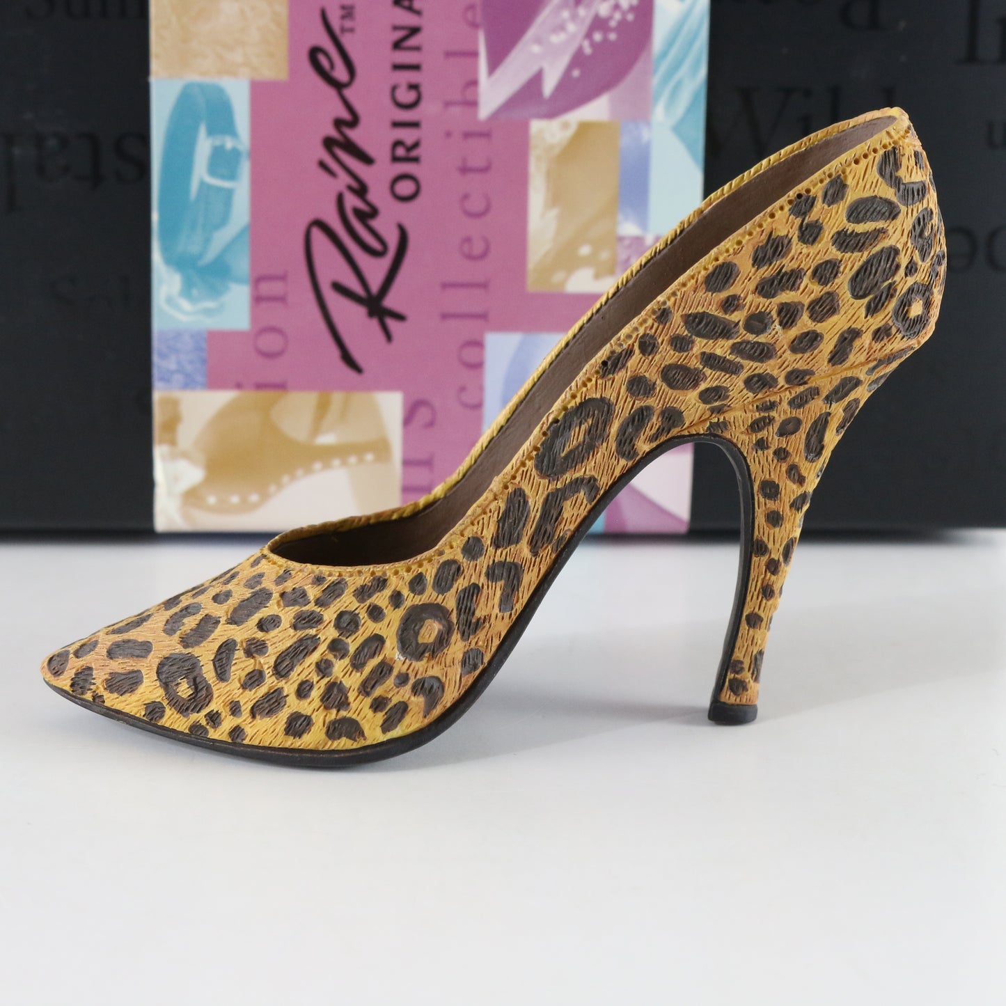 Just The Right Shoe Leopard Stiletto Raine Willitts Resin Collectible Shoe 25017