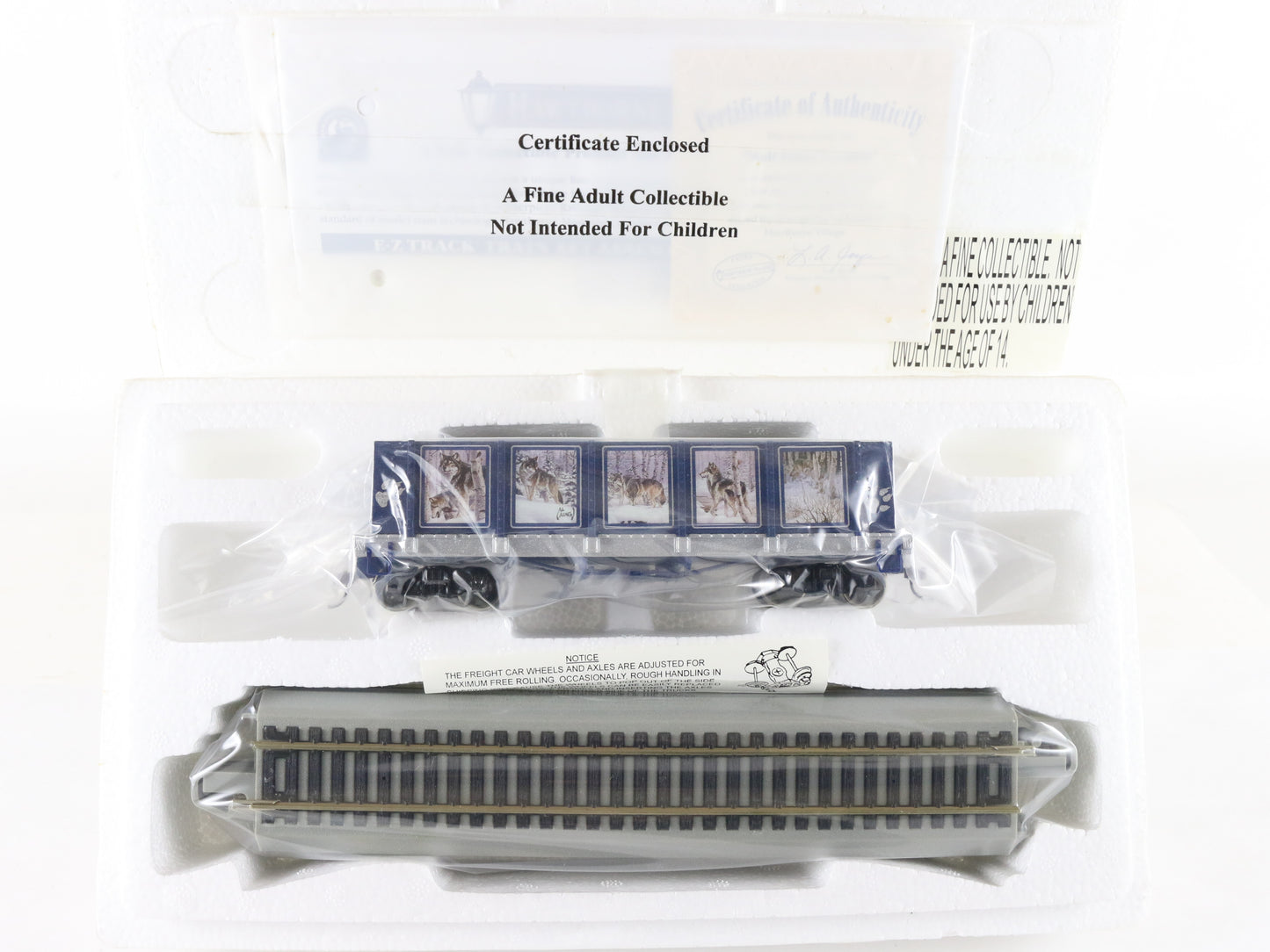 Hawthorne Village HO Wolf Patrol Gondola Train Car W/ Track 14-09137-017