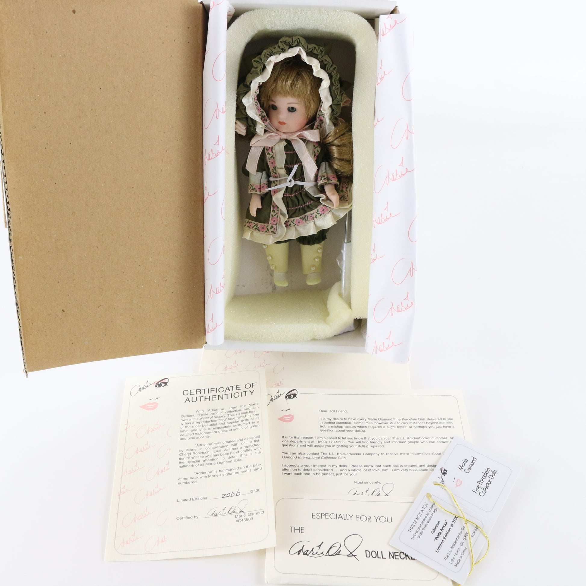 Adrienne Petite Amour Marie Osmond Small 6" Porcelain Doll 2066/2500