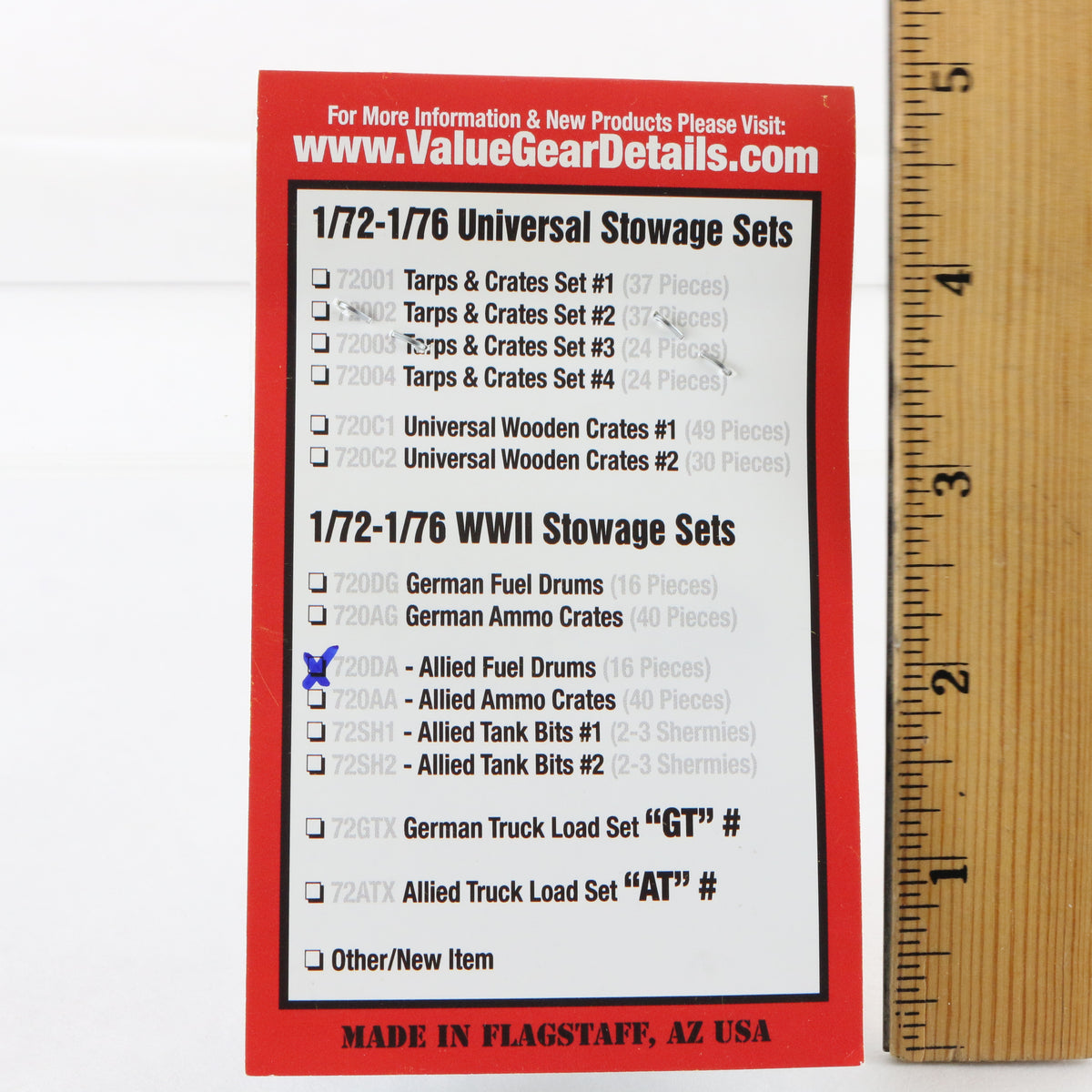 Allied Fuel Drums WW2 Stowage Accessory Set Value Gear 1:72-1:76 720DA Resin