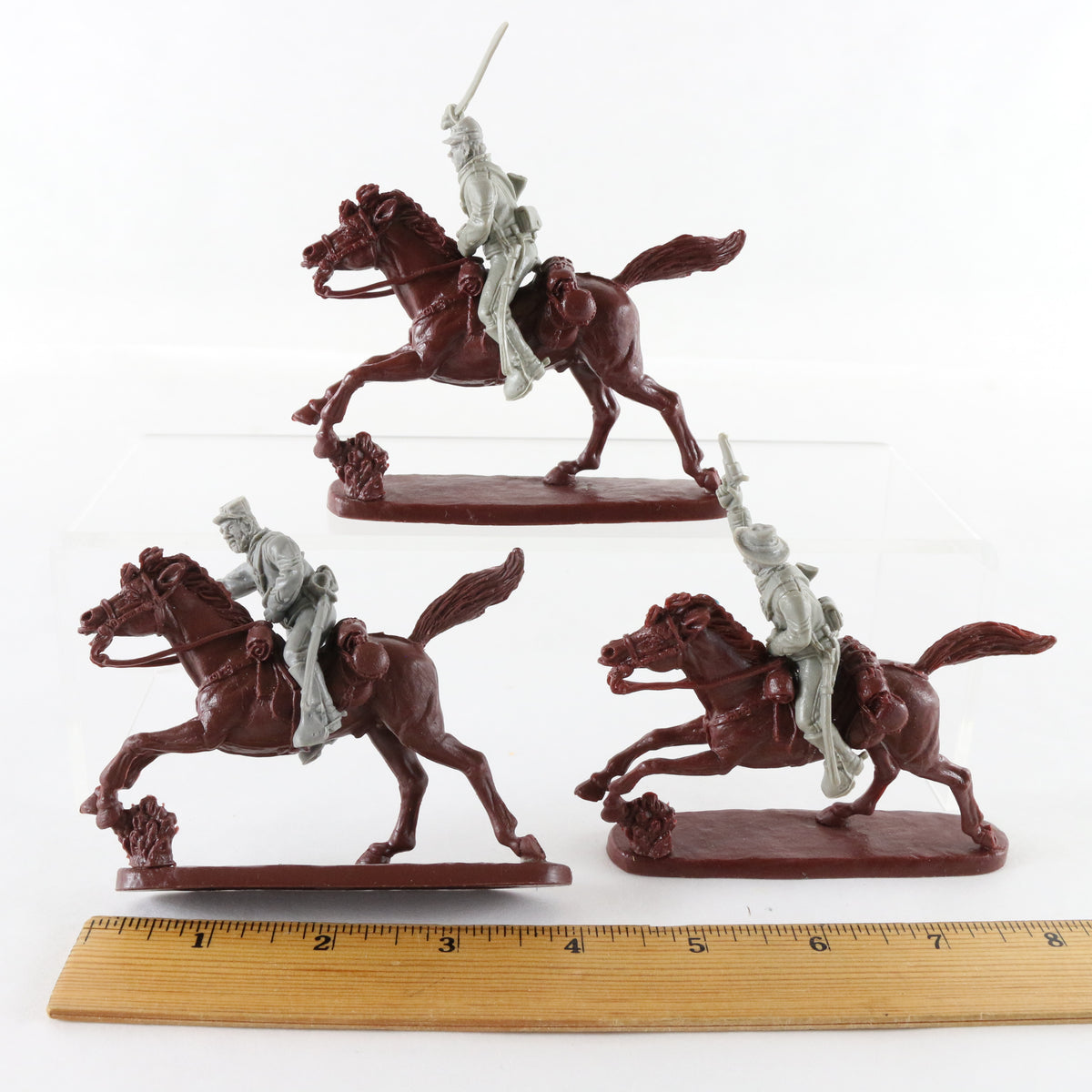 Lot Of 3 Confederate Cavalry American Civil War SD Soldiers 2.5" Figures