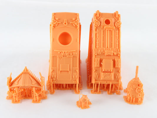 Lot Of 2 LVTE-1 Potato Digger & LVTH-6 Gun Carrier 1:72 3D Printed Kits Orange