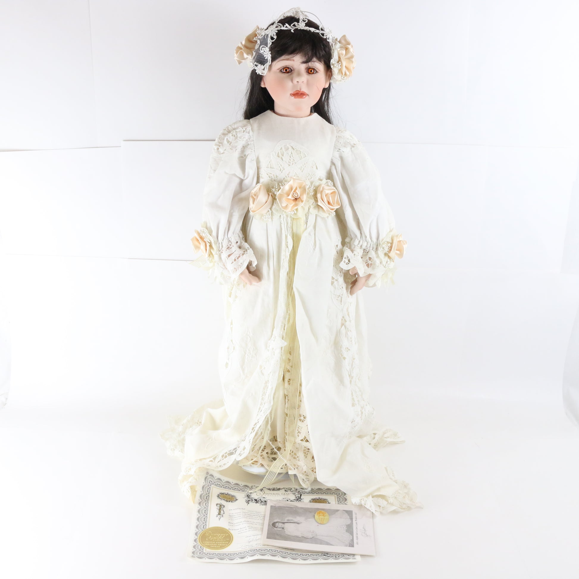 Theodora Fayzah Spanos Imperial Gem Designer Guild 31" Porcelain Doll 417/2000