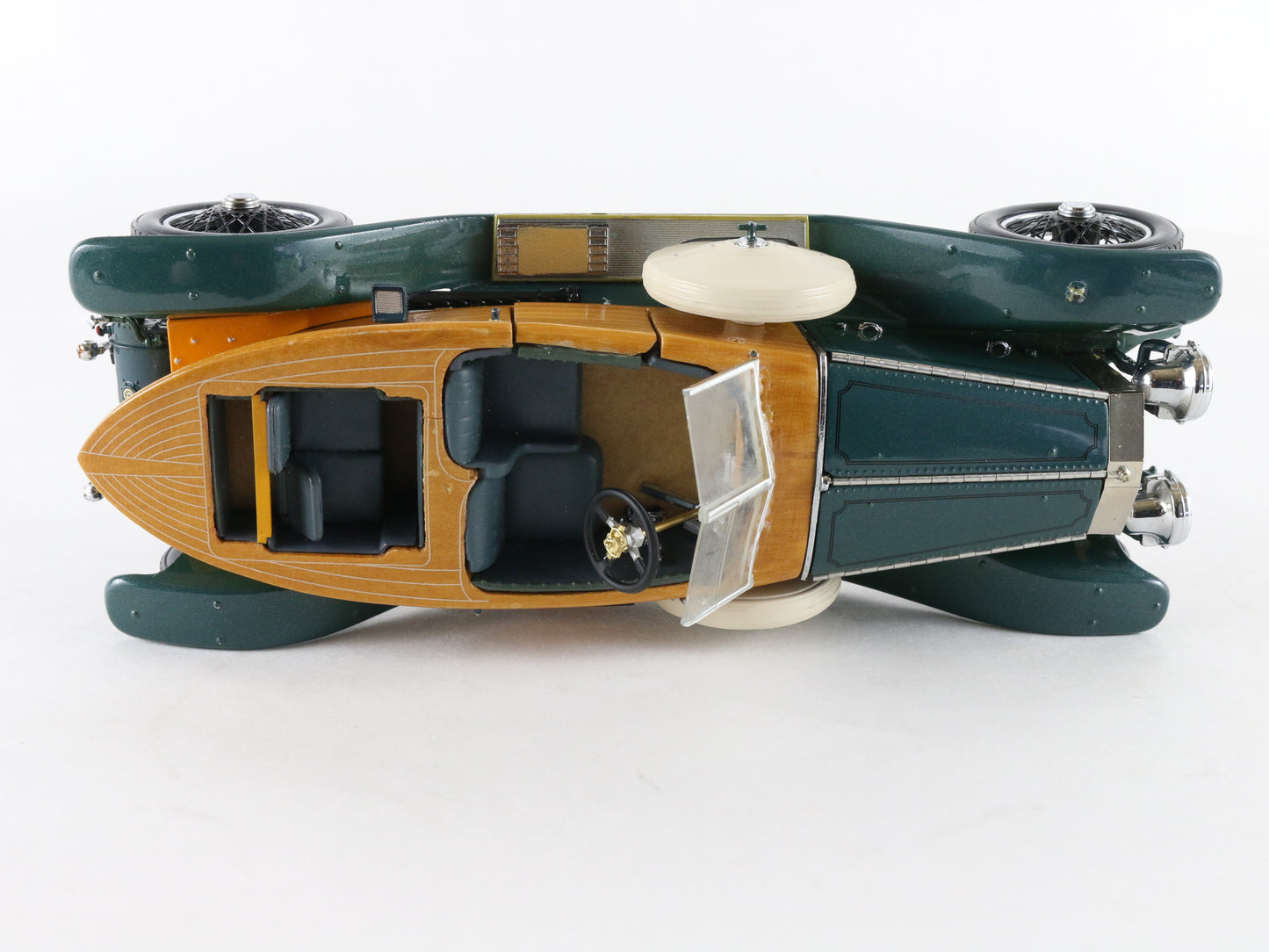 1914 Rolls Royce Silver Ghost Woody Green Franklin Mint 1:24 Model Car