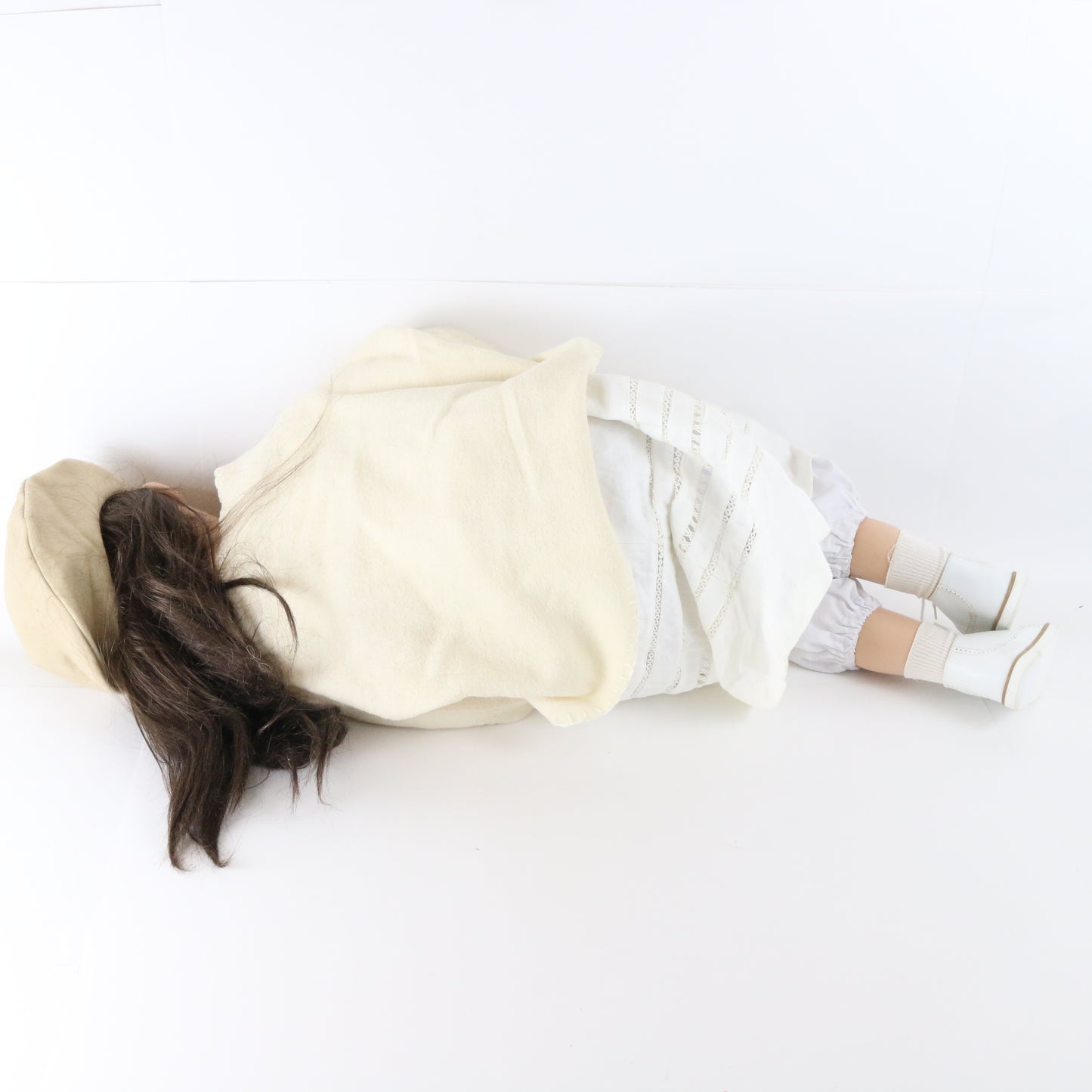 Amanda Christine Orange Tan & White Dress Large 35" Porcelain Doll 176/400