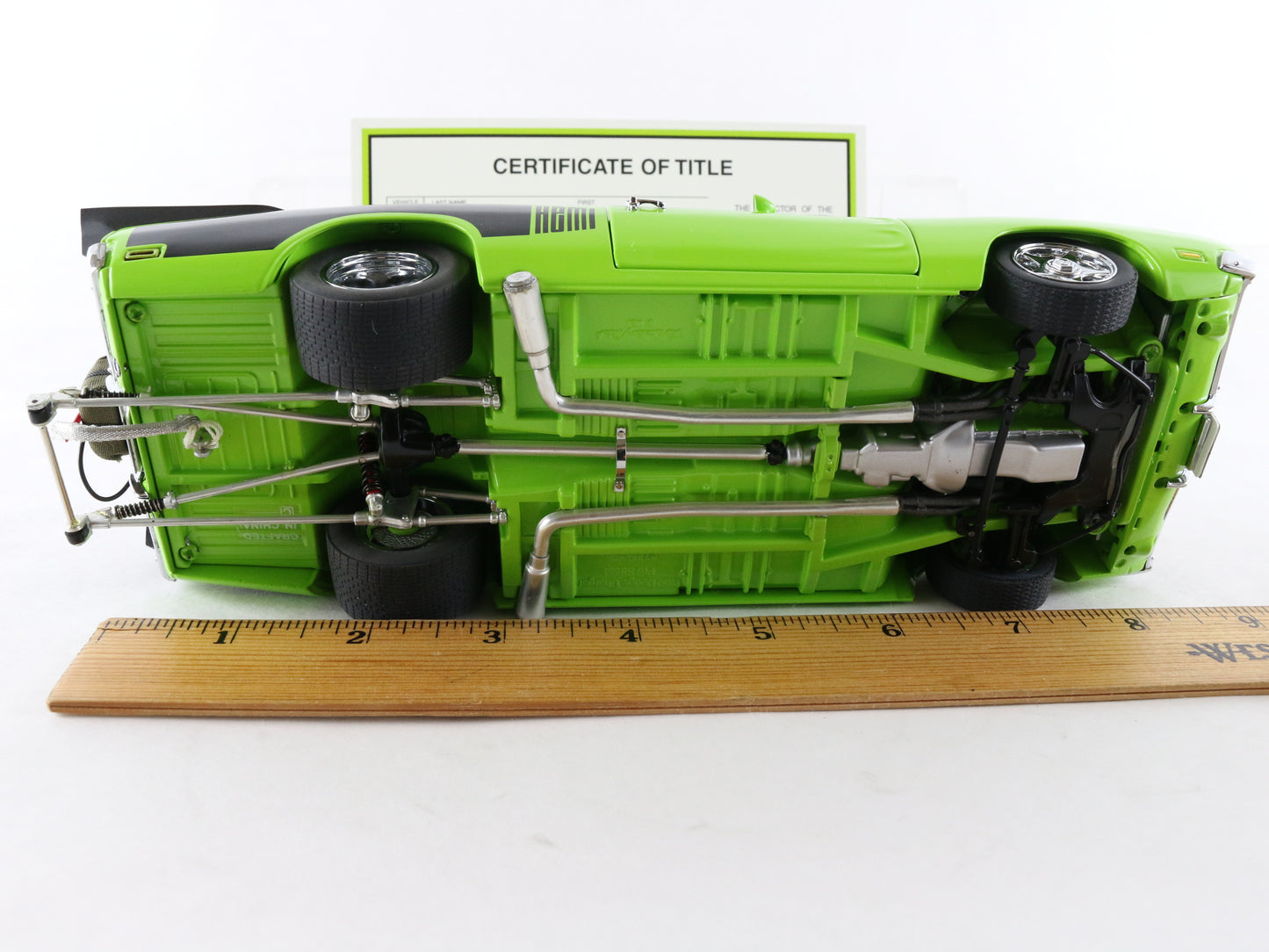 1969 Dodge Charger HEMI Pro Street Green Dragster Danbury Mint 1:24 Model Car