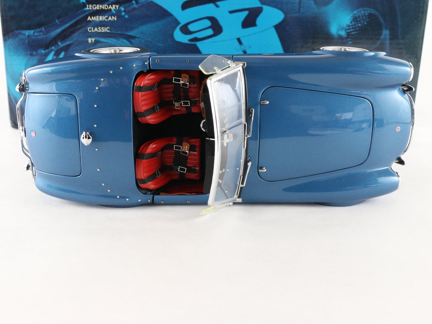1963 Shelby Cobra 289 Blue Convertible Racing Legends Exoto 1:18 Model Car