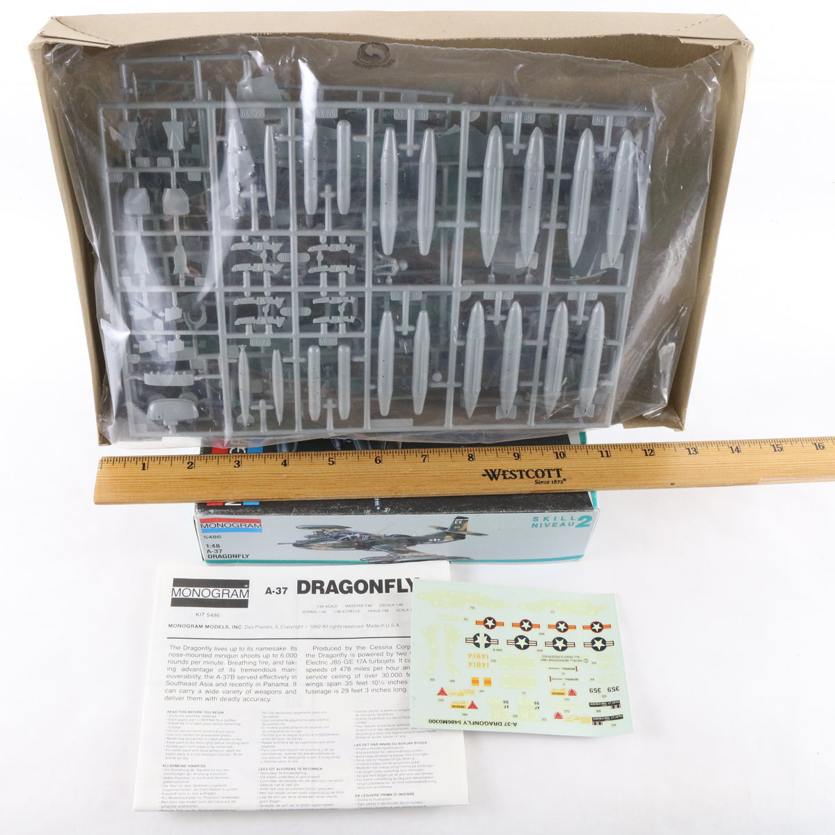 A-37 Dragonfly Cessna Attack Plane Monogram 1:48 Model Aircraft Kit 5486