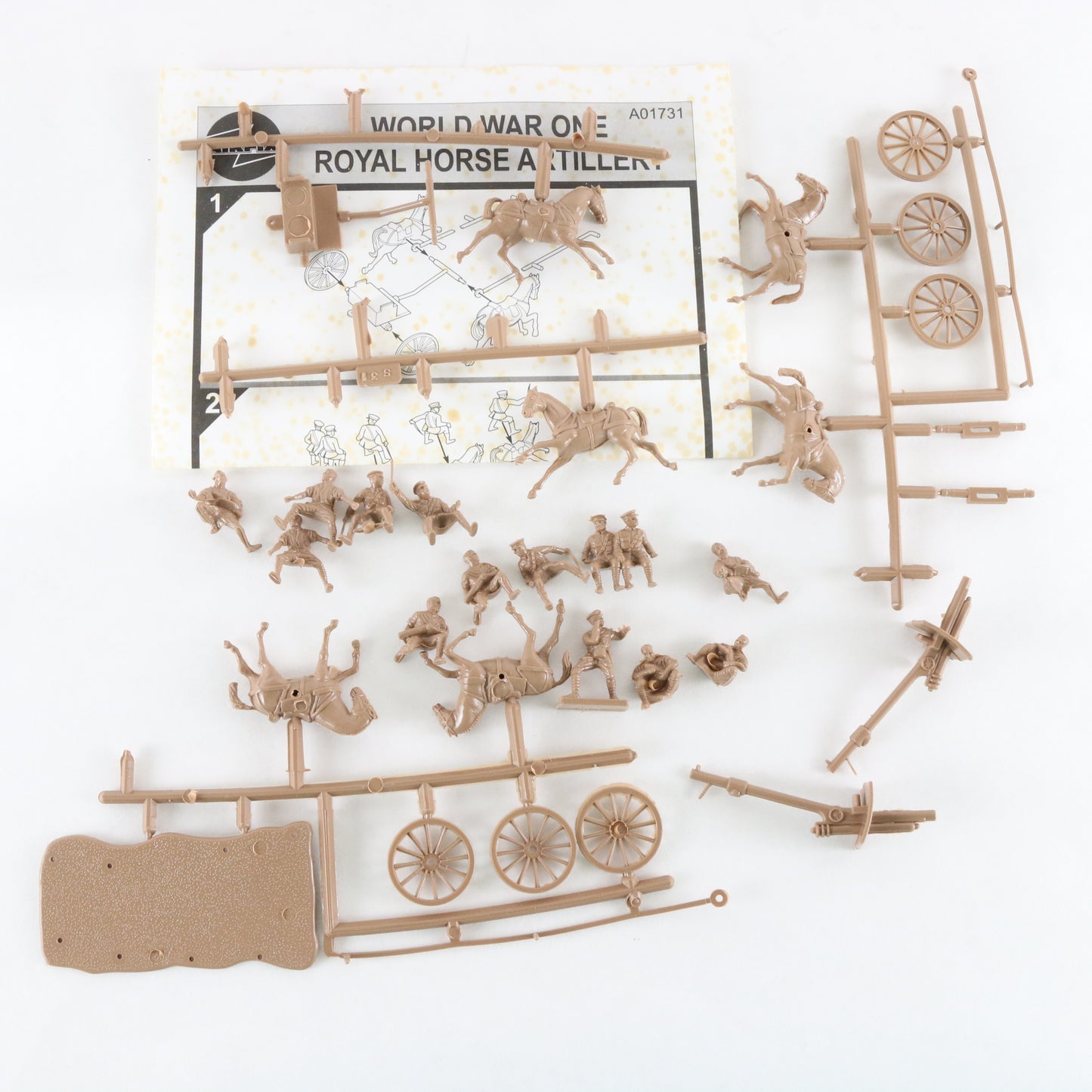 Royal Horse Artillery WWI British Airfix 1:72 A01731 Plastic Model Figures
