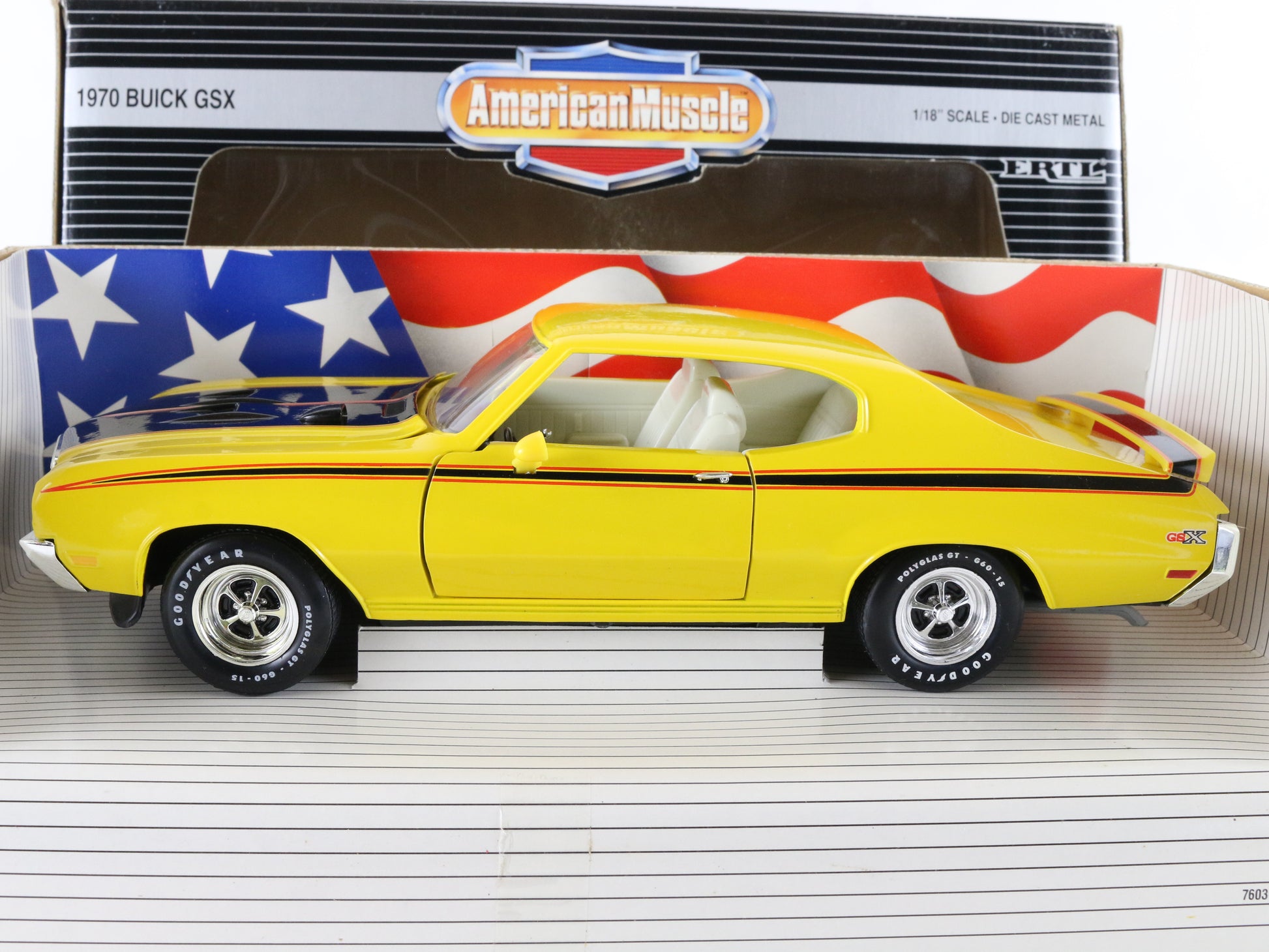 1970 Buick Gsx Yellow Black American Muscle ERTL 1:18 Diecast Model Car 7603